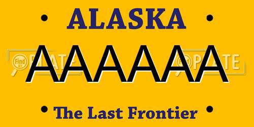 AAAAAA Alaska License Plate