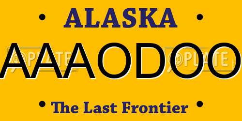 AAAODOO Alaska License Plate