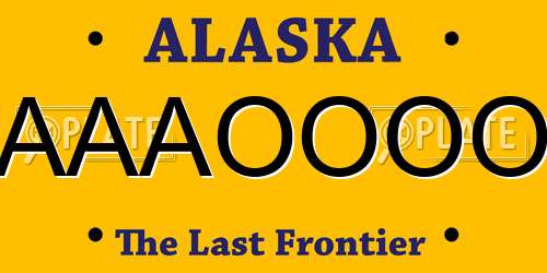 AAAOOOO Alaska License Plate