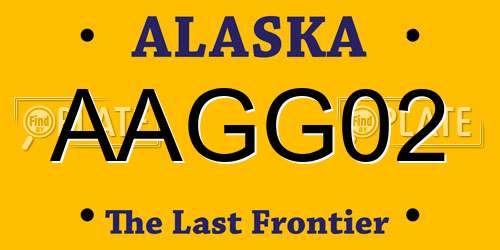 AAGG02 Alaska License Plate