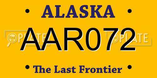 AAR072 Alaska License Plate