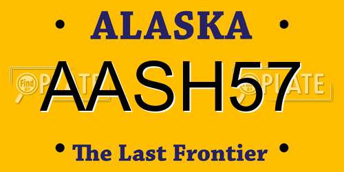 AASH57 Alaska License Plate