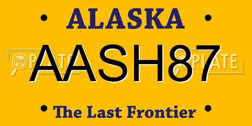 AASH87 Alaska License Plate