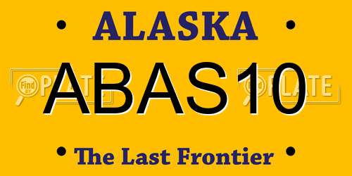 ABAS10 Alaska License Plate