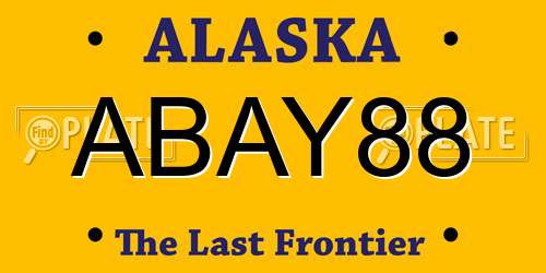 ABAY88 Alaska License Plate