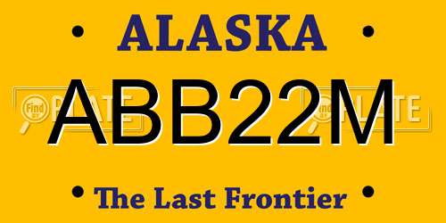 ABB22M Alaska License Plate