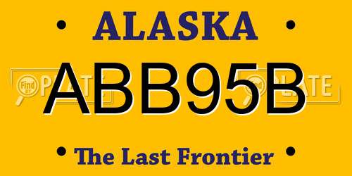 ABB95B Alaska License Plate