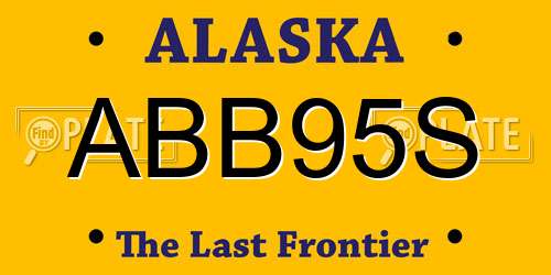 ABB95S Alaska License Plate