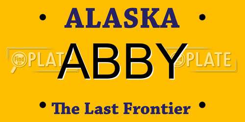 ABBY Alaska License Plate