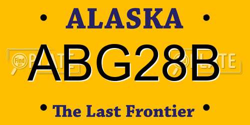 ABG28B Alaska License Plate