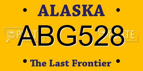ABG528 Alaska License Plate