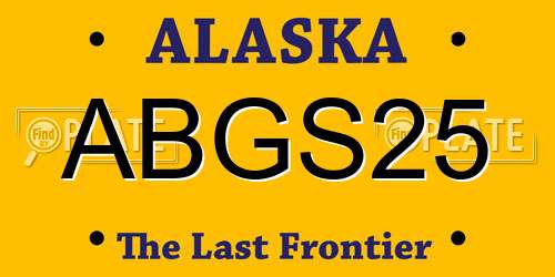 ABGS25 Alaska License Plate