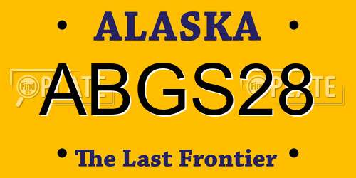 ABGS28 Alaska License Plate