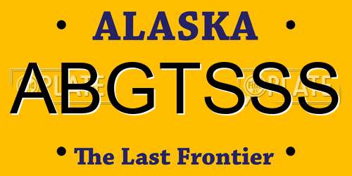 ABGTSSS Alaska License Plate