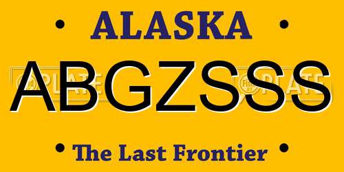 ABGZSSS Alaska License Plate