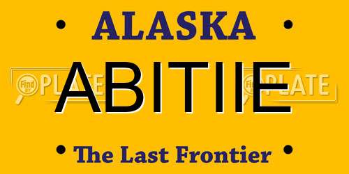 ABITIIE Alaska License Plate