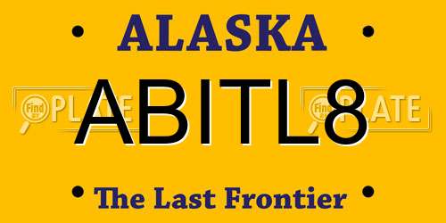ABITL8 Alaska License Plate