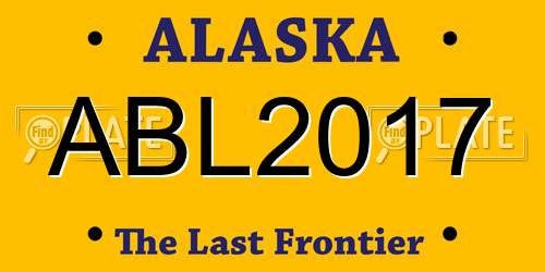 ABL2017 Alaska License Plate