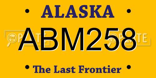 ABM258 Alaska License Plate