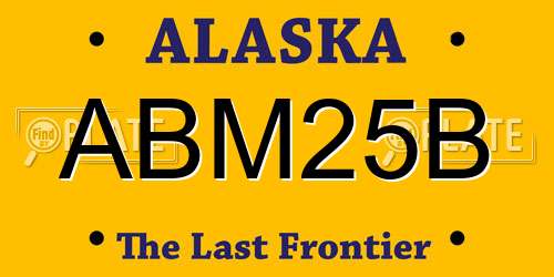 ABM25B Alaska License Plate