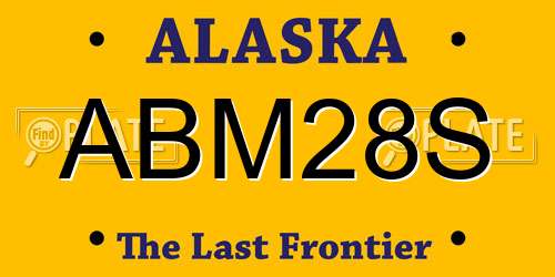 ABM28S Alaska License Plate
