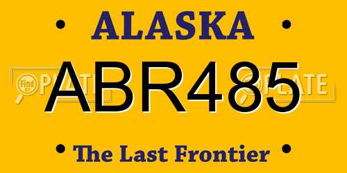 ABR485 Alaska License Plate
