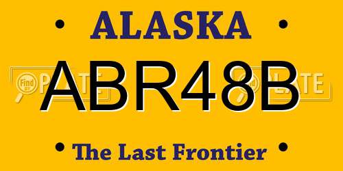 ABR48B Alaska License Plate