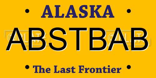 ABSTBAB Alaska License Plate
