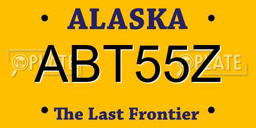 ABT55Z Alaska License Plate