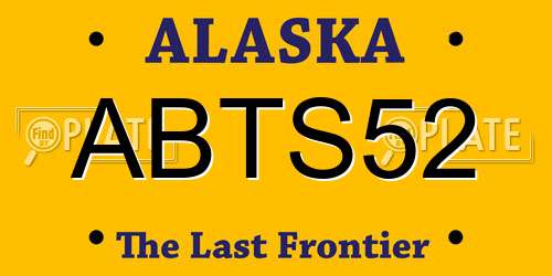 ABTS52 Alaska License Plate