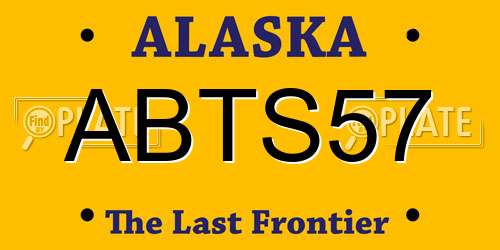 ABTS57 Alaska License Plate