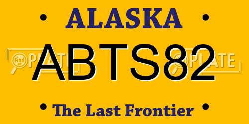 ABTS82 Alaska License Plate