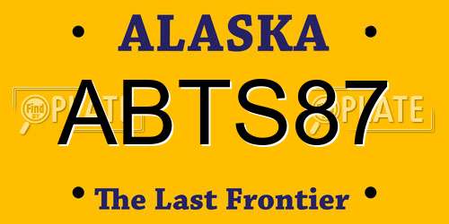ABTS87 Alaska License Plate