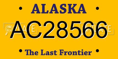 AC28566 Alaska License Plate
