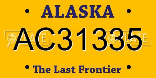 AC31335 Alaska License Plate