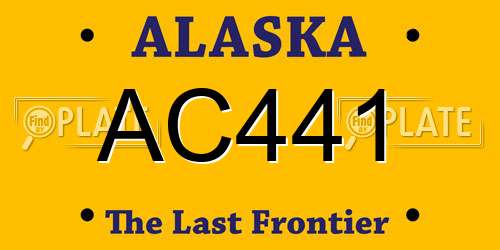 AC441 Alaska License Plate