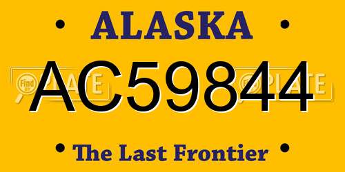 AC59844 Alaska License Plate