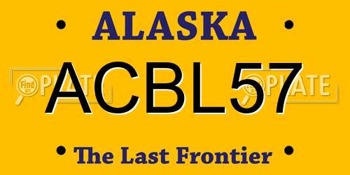 ACBL57 Alaska License Plate