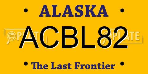 ACBL82 Alaska License Plate
