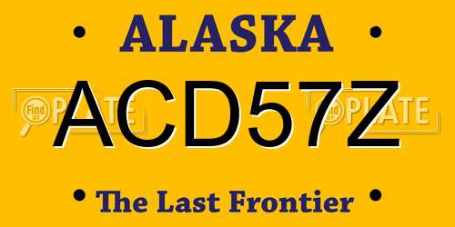 ACD57Z Alaska License Plate