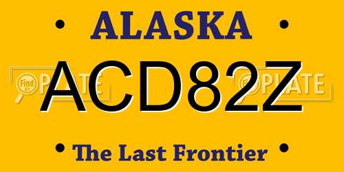 ACD82Z Alaska License Plate