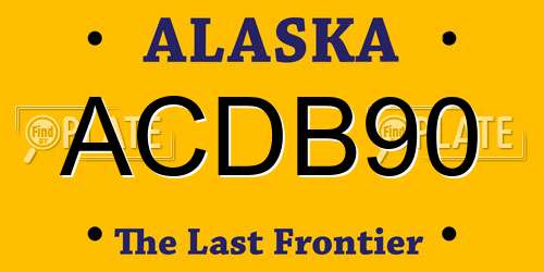 ACDB90 Alaska License Plate