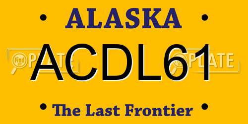 ACDL61 Alaska License Plate