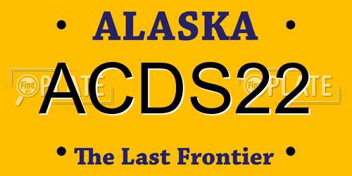 ACDS22 Alaska License Plate