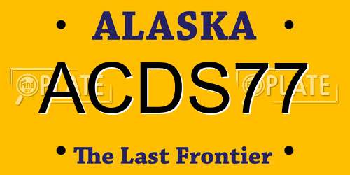 ACDS77 Alaska License Plate