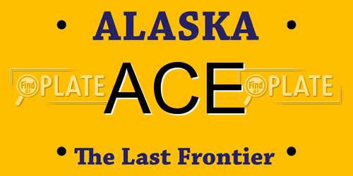ACE Alaska License Plate