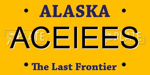 ACEIEES Alaska License Plate