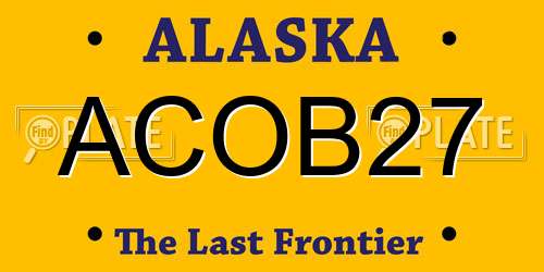 ACOB27 Alaska License Plate