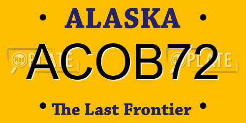 ACOB72 Alaska License Plate