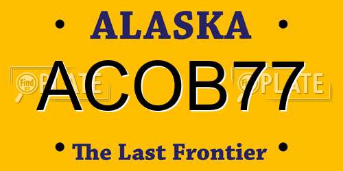 ACOB77 Alaska License Plate